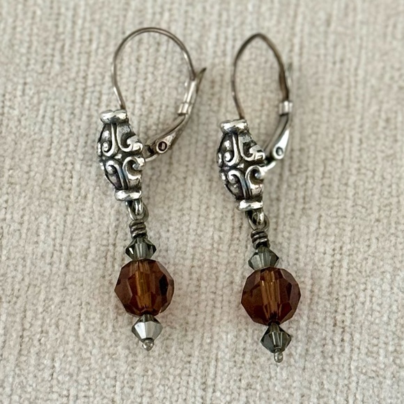 Brighton Jewelry - Vintage Brighton amber drop earrings